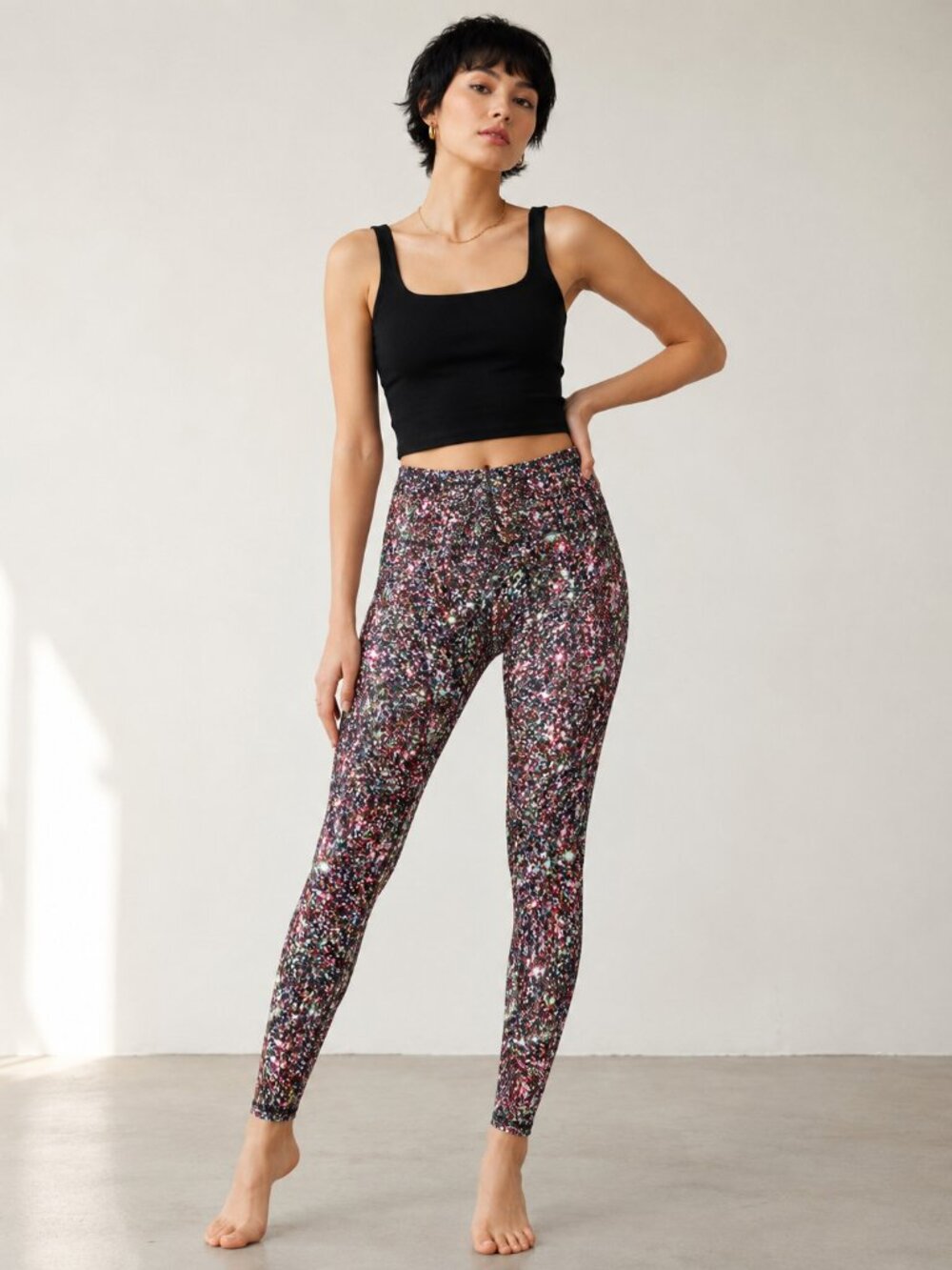 Zara Terez New York! NWOT Colorful speckled print leggings